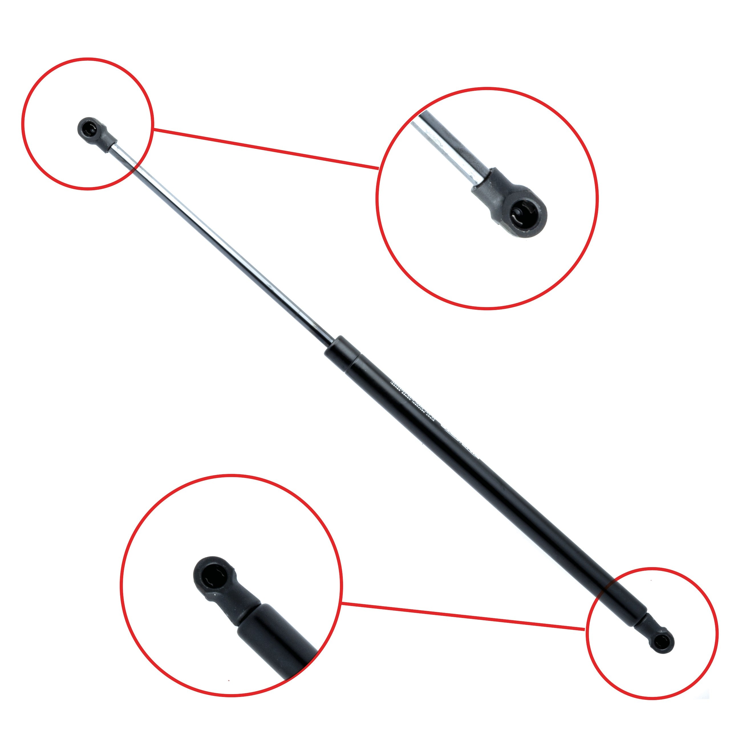 Gasfjäder till baklucka Nissan Qashqai +2 I – 515 mm/ 365 N – Svart