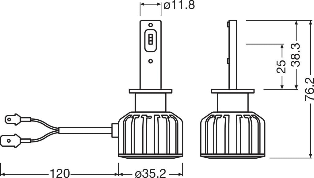 LEDriving HL BRIGHT H1 – förpackning och innehåll | OSRAM