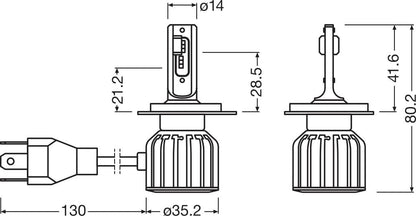 LEDriving HL BRIGHT H4/H19 – förpackning och innehåll | OSRAM