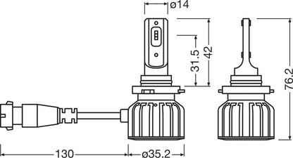 LEDriving HL BRIGHT HB3/H10/HIR1 – förpackning och innehåll | OSRAM