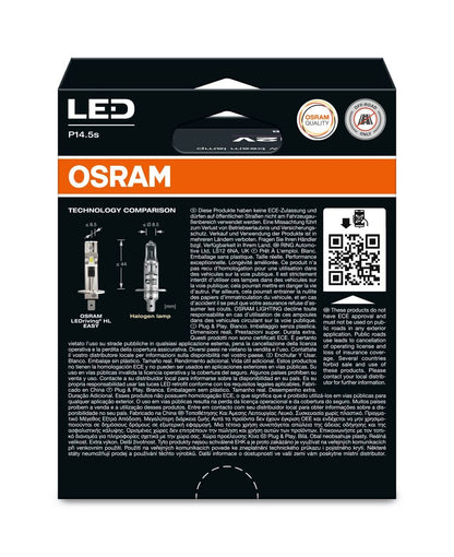 förpackning och medföljande tillbehör till LEDriving HL EASY H1 – OSRAM