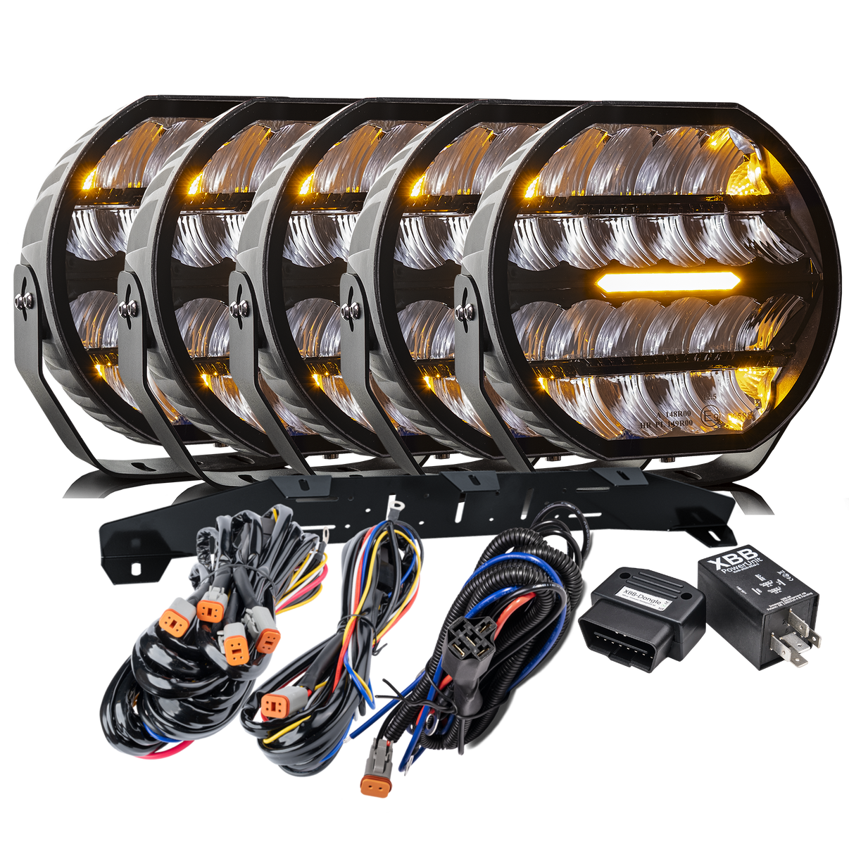 LED ekstra lys Stellar Sort RAD5 >>CANBUS<< – 12.200 lm – 16.480 lm – LUXTAR – produktbillede forfra | LUXTAR