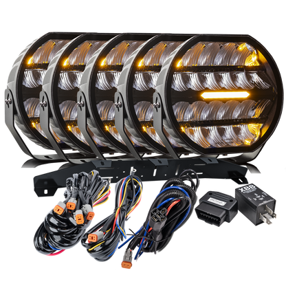 LED ekstra lys Stellar Sort RAD5 >>CANBUS<< – 12.200 lm – 16.480 lm – LUXTAR – produktbillede forfra | LUXTAR