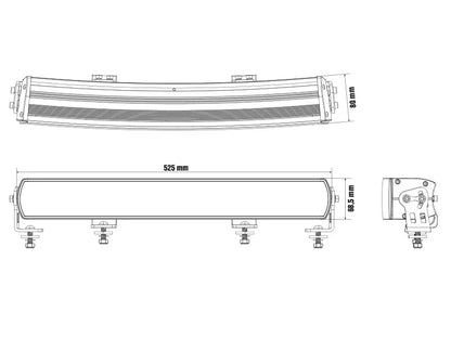 OPTIBEAM Super Captain Dual 600 Curved - emballage og indhold | Optibeam
