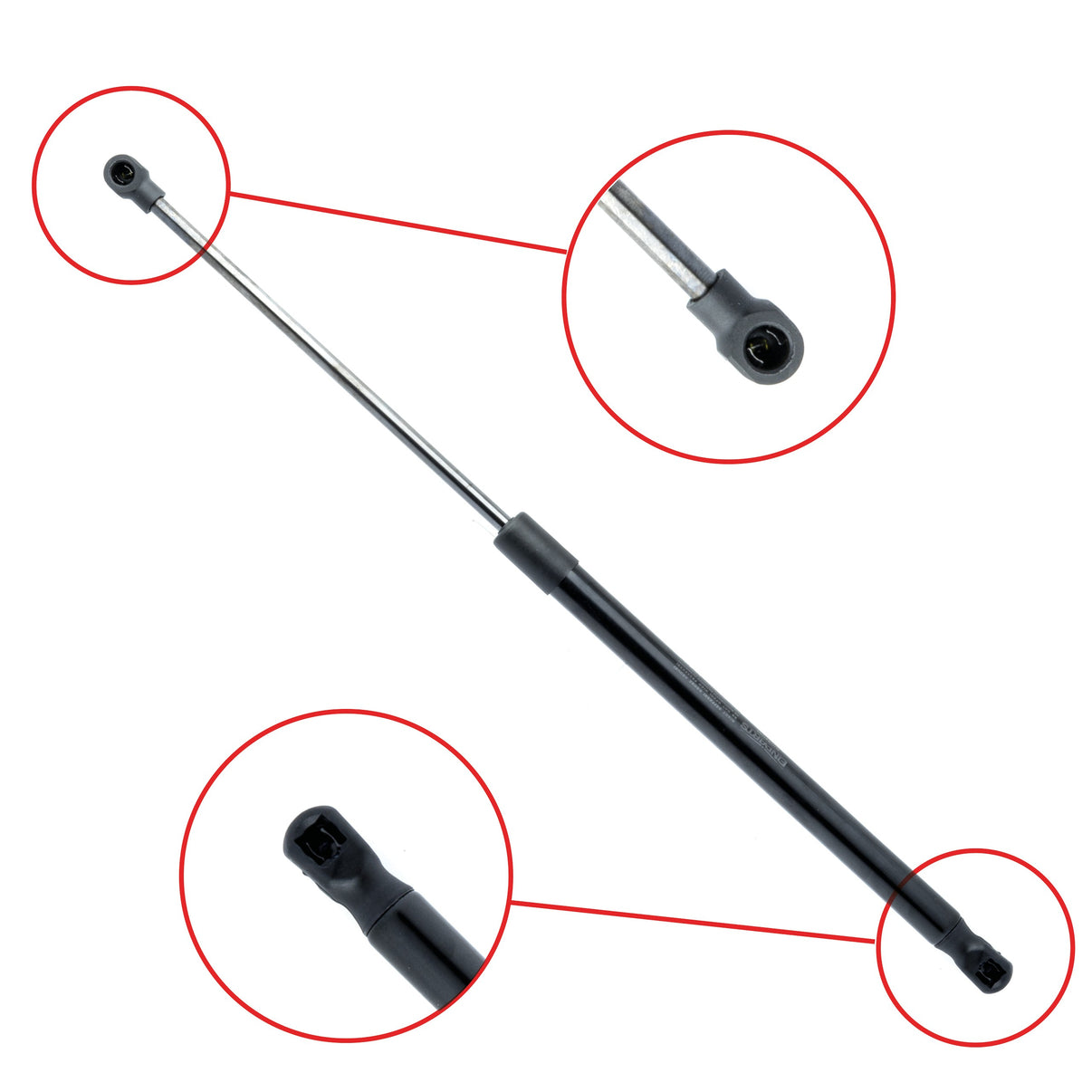 Gasfjäder till baklucka VW Bora/Golf IV m.fl. – 500 mm/ 500 N – Svart