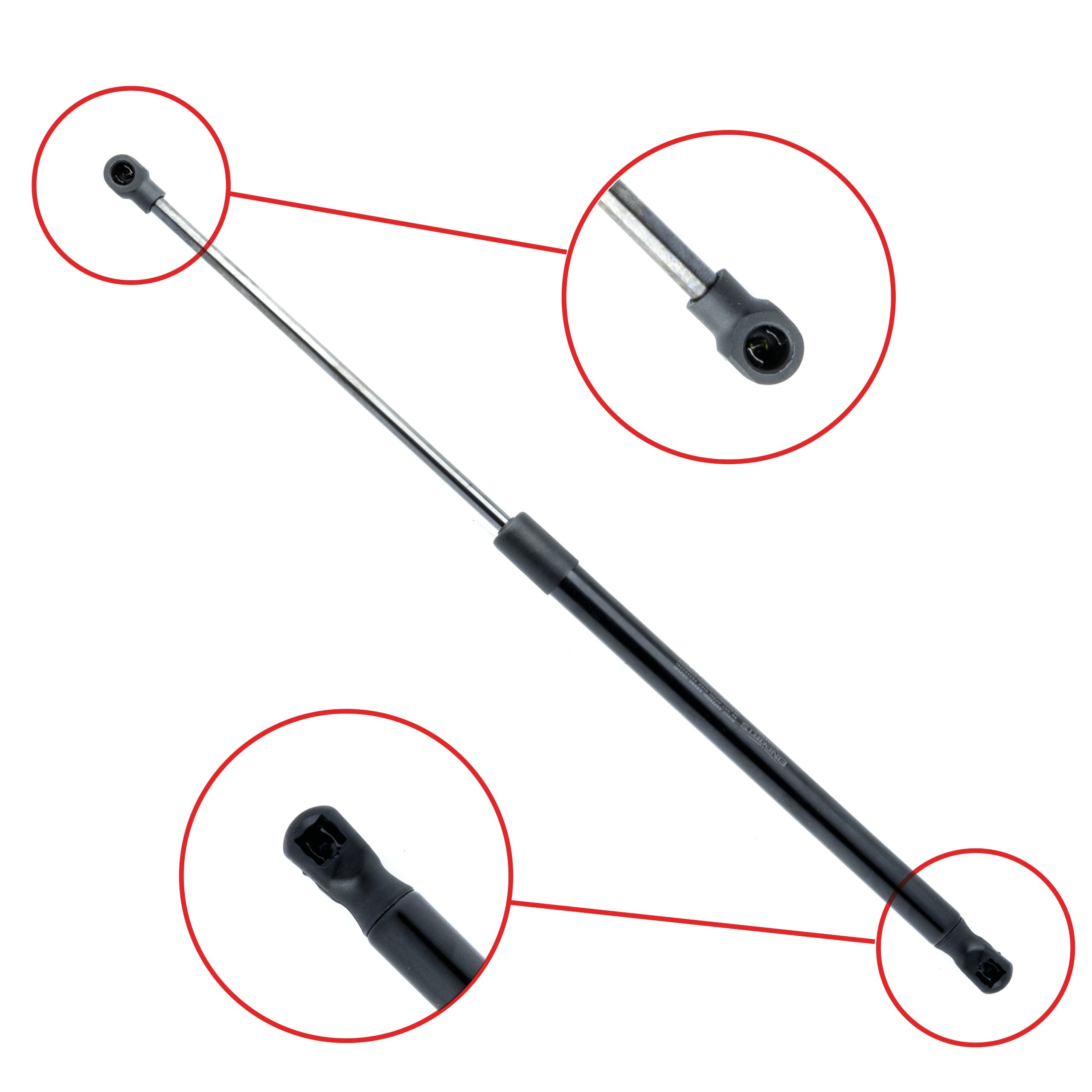 Gasfjäder till baklucka VW Bora/Golf IV m.fl. – 500 mm/ 500 N – Svart