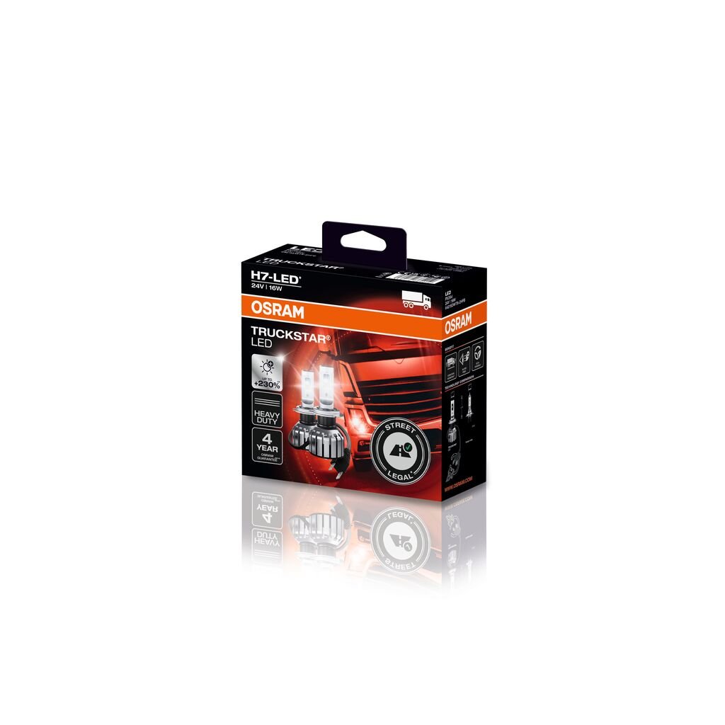 sidovy som visar profil och design av OSRAM Truckstar LED – H7 24V – OSRAM