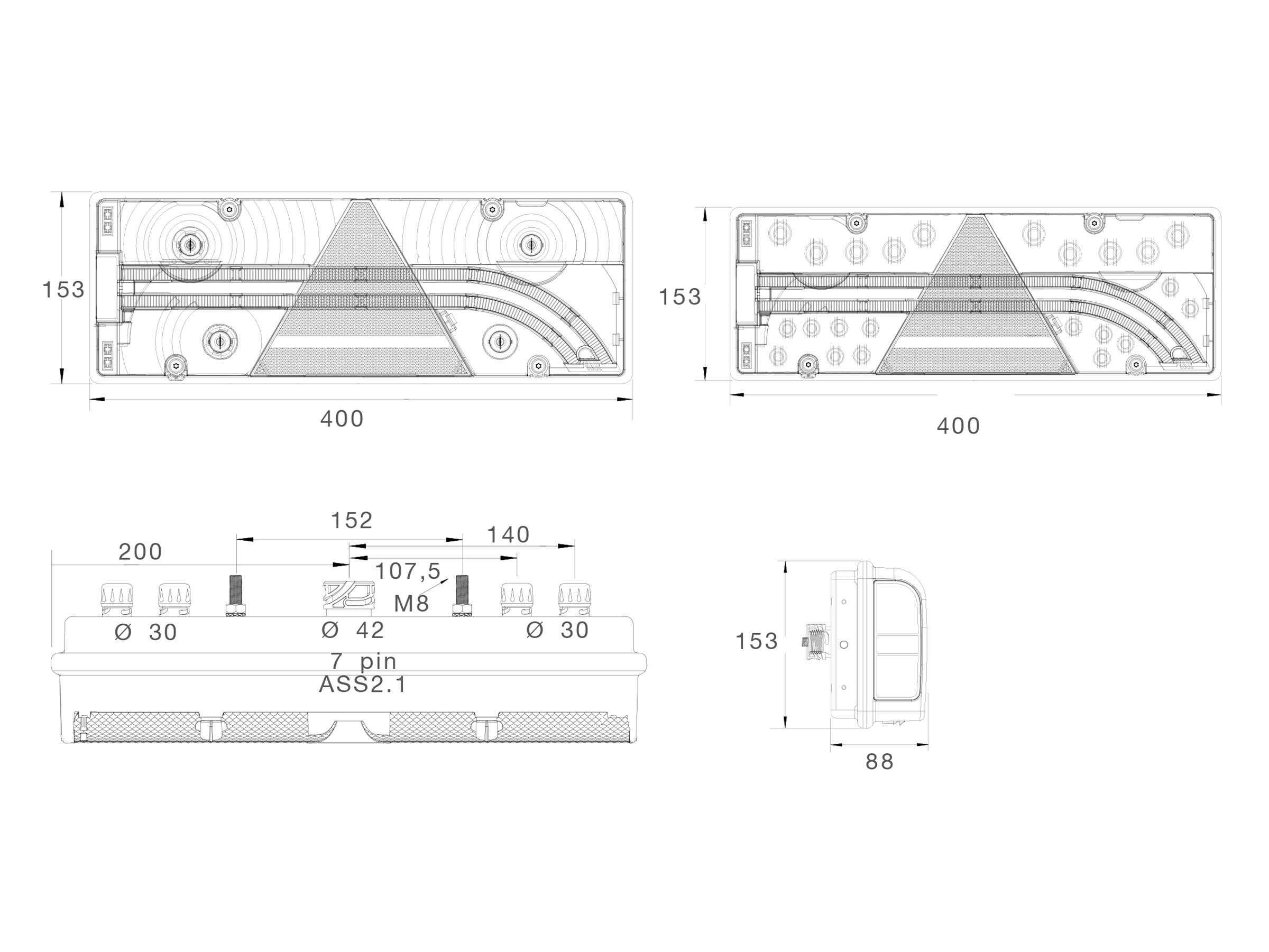 förpackning och medföljande tillbehör till Aspöck Tail Lamp Europoint III Right – Aspöck