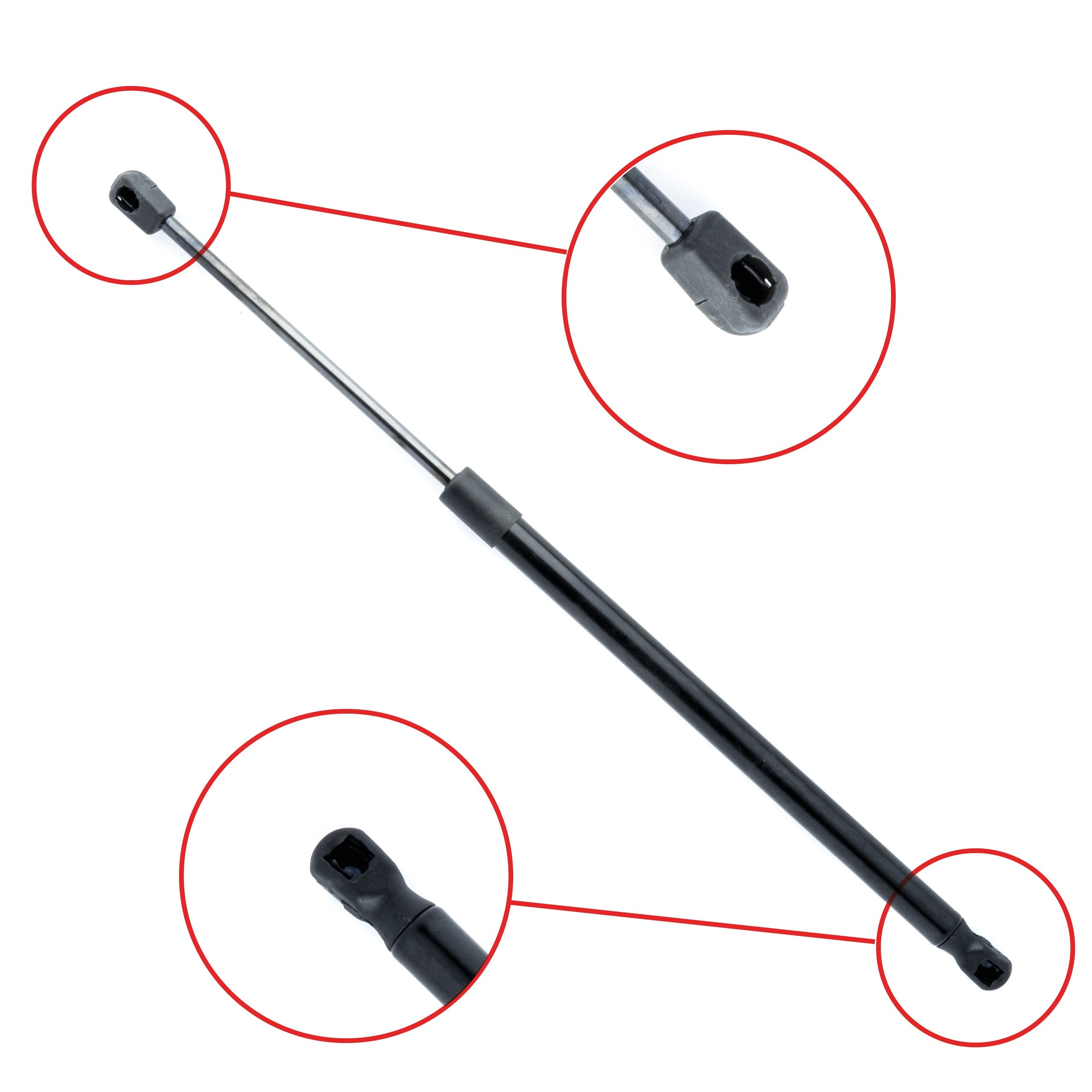 Gasfjäder till baklucka VW Touran – 505 mm/ 770 N – Svart