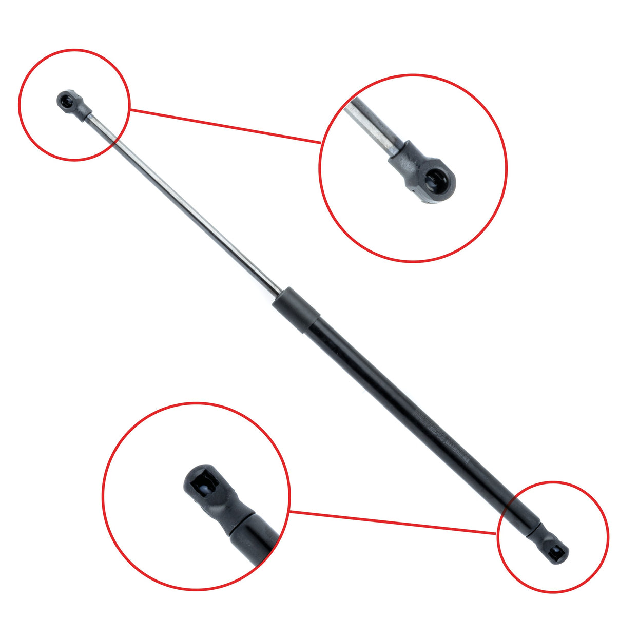 Gasfjäder till baklucka VW Polo IV – 500 mm/ 380 N – Svart