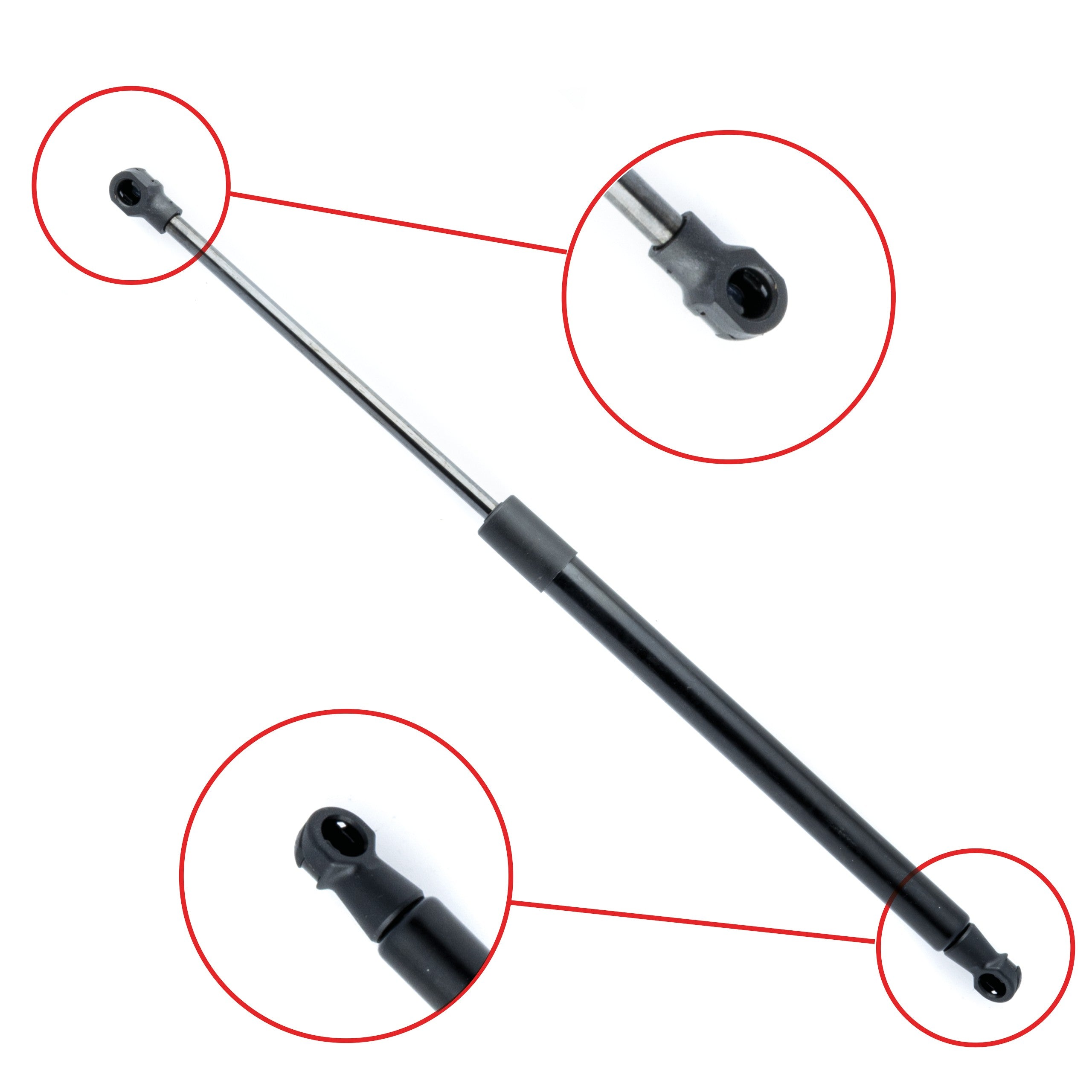 Gasfjäder till baklucka Volvo V50 – 430 mm/ 470 N – Svart