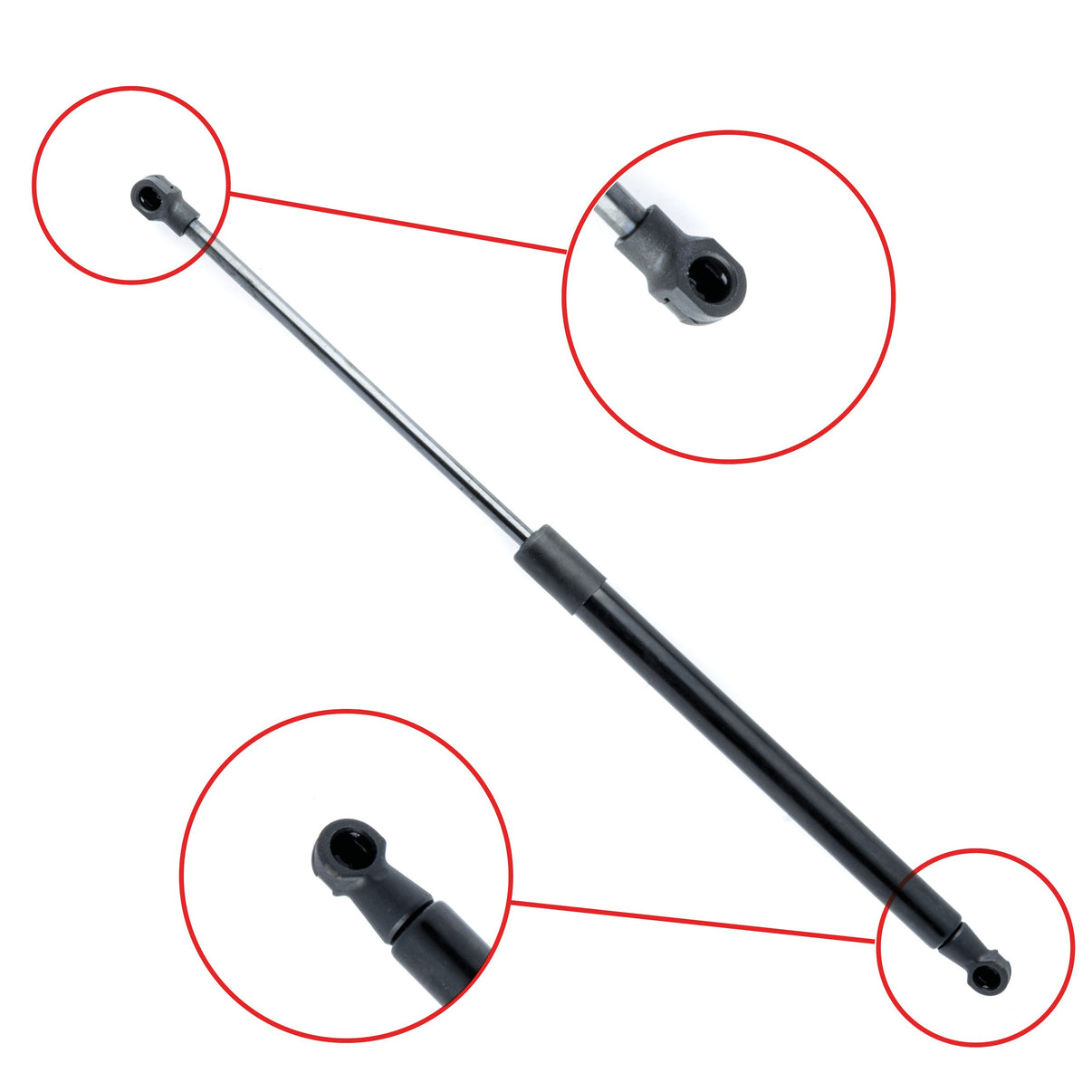Gasfjäder till baklucka Renault Clio III – 412 mm/ 340 N