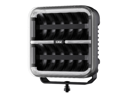 sidovy som visar profil och design av OZZ SQR 9″ Black 160W – LED Extraljus – OZZ