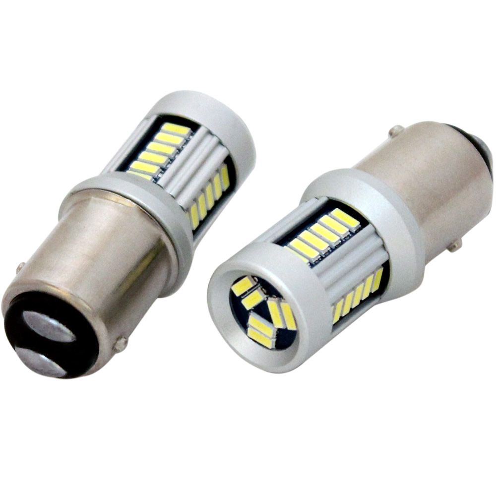 BAY15D – 1157 30SMD 12 – 24V Rød/Rød – produktbillede set forfra | Xenon-kongen