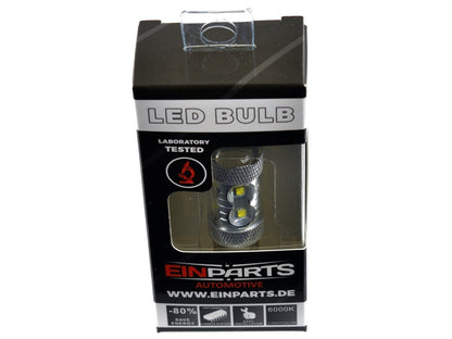 LED-lampa för bil – P21/5W – BAY15d – 6000K – 10 LED – CREE XT-E – 2-pack