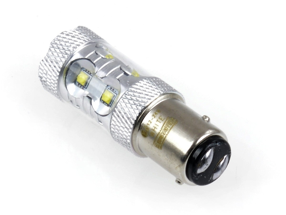 LED-lampa för bil – P21/5W – BAY15d – 6000K – 10 LED – CREE XT-E – 2-pack