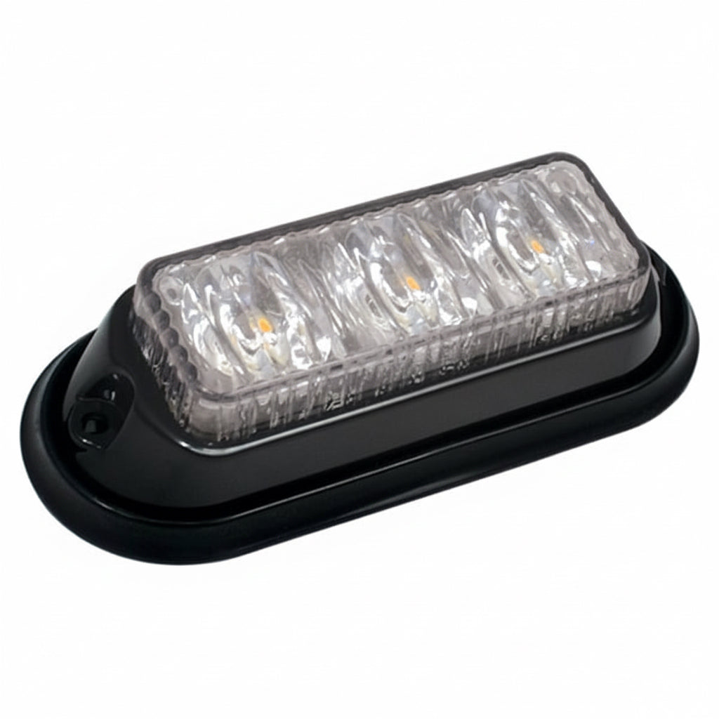 Blixtljus 3LED R65 Amber – produktbild framifrån | Carlevel
