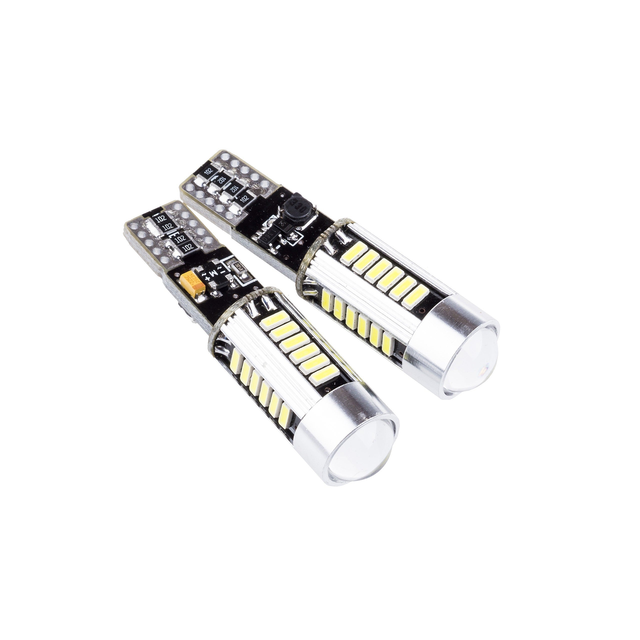 LED-lampa för bil – W5W – W2,1x9,5d – 6000K – 27 LED – SMD – 2-pack