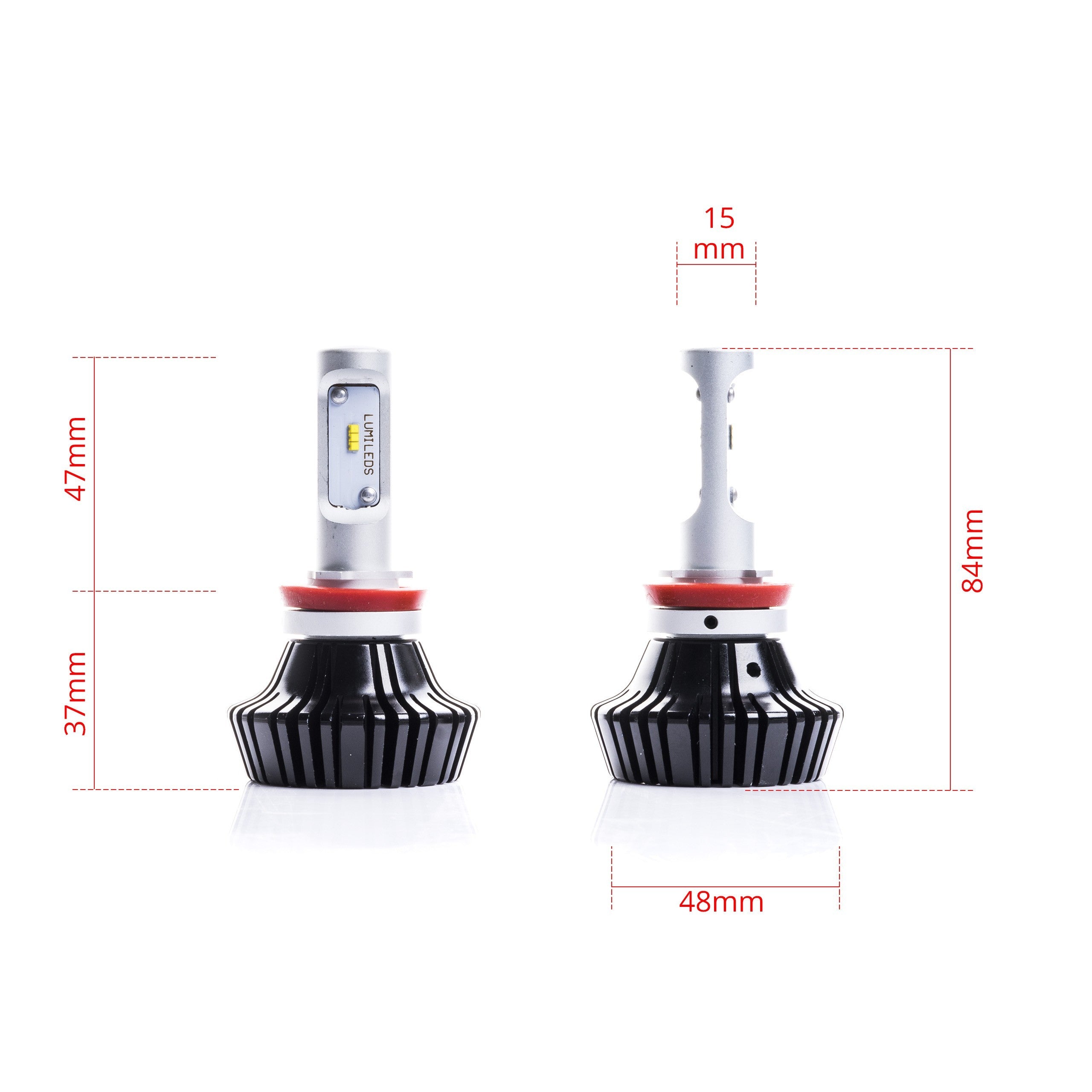 LED-konverteringssats – PHILIPS – H11 – 6000K – 9V - 32V – PGJ19–1/2 – 2-pack