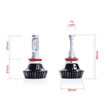 LED-konverteringssats – PHILIPS – H11 – 6000K – 9V - 32V – PGJ19–1/2 – 2-pack
