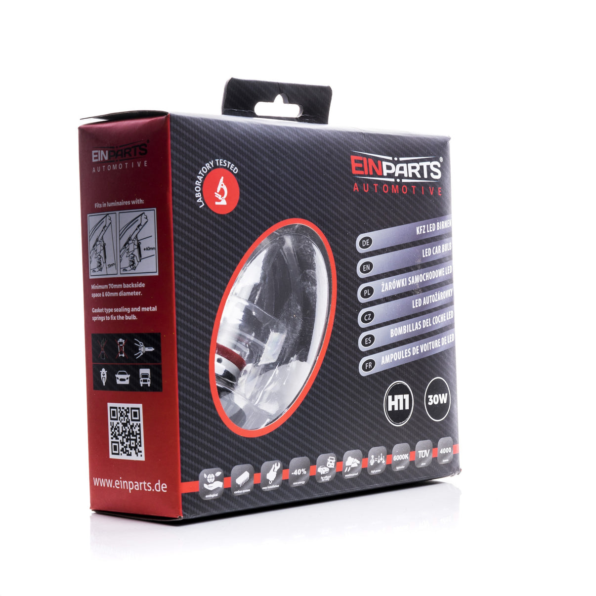 LED-konverteringssats – PHILIPS – H11 – 6000K – 9V - 32V – PGJ19–1/2 – 2-pack