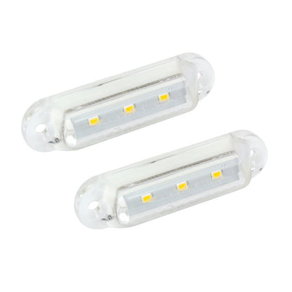 produktbillede forfra viser 24V frontmarkeringslys 16W24 (2 – Pakke) 58x16mm – LEA