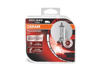 nærbillede af detaljer og materialer af 24V OSRAM Halogen Truckstar Pro – H11 – OSRAM
