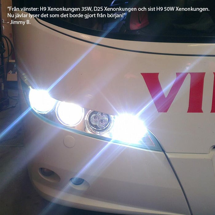 sidebillede, der viser profil og design af 24V Xenonkit 35W – Xenon King