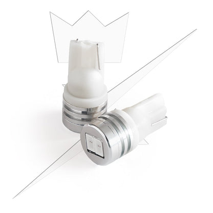 emballage og medfølgende tilbehør til 10 – Pakke T10 – W5W LED 2SMD – 12V – Xenon King