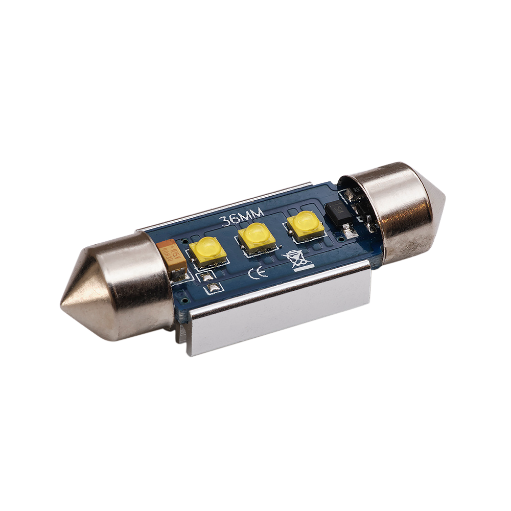 billede, der viser brugen af 36 mm – C5W Super Canbus Cree LED – Carlevel