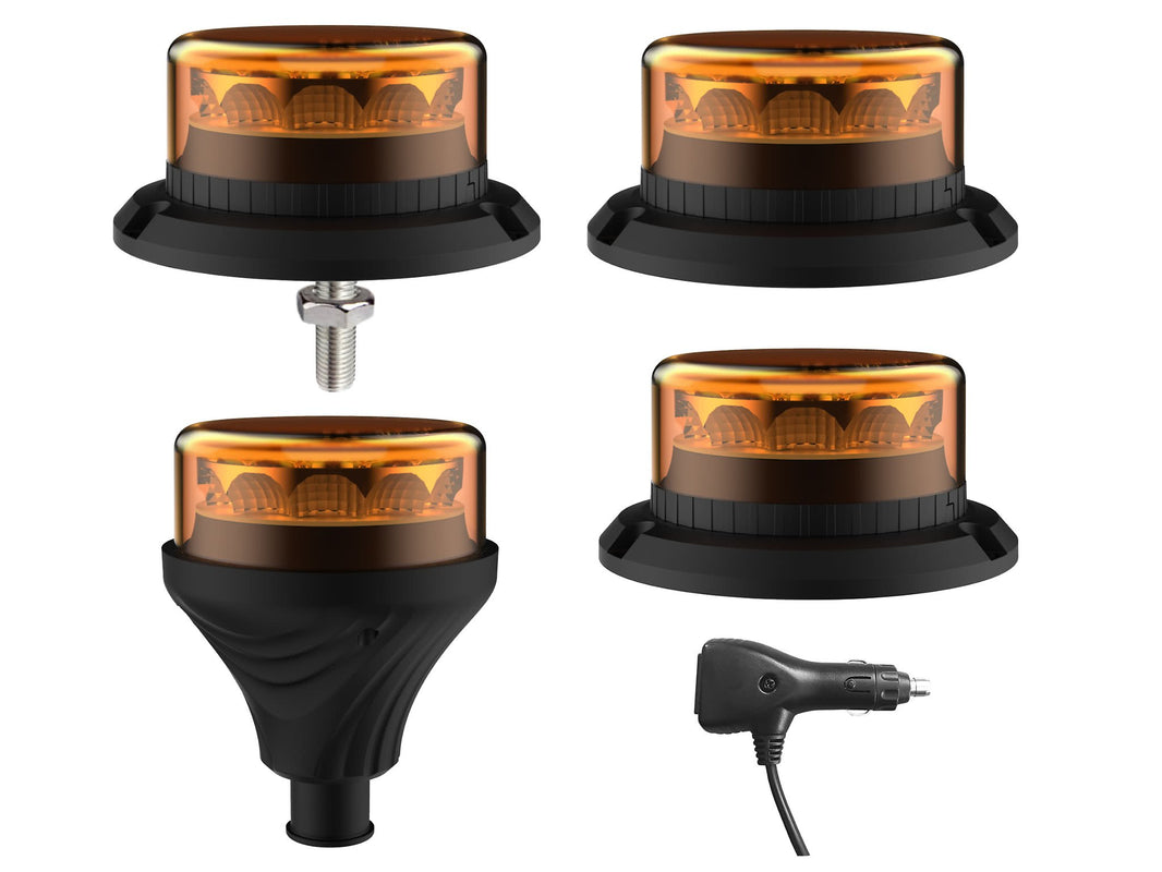 BriodLights Roterande varningsljus 4 Mont. möjligheter medf. – produktbild framifrån | Briodlights