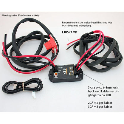 XBB Kabelsett 2m 30A – 360W – produktvy från sidan | XBB