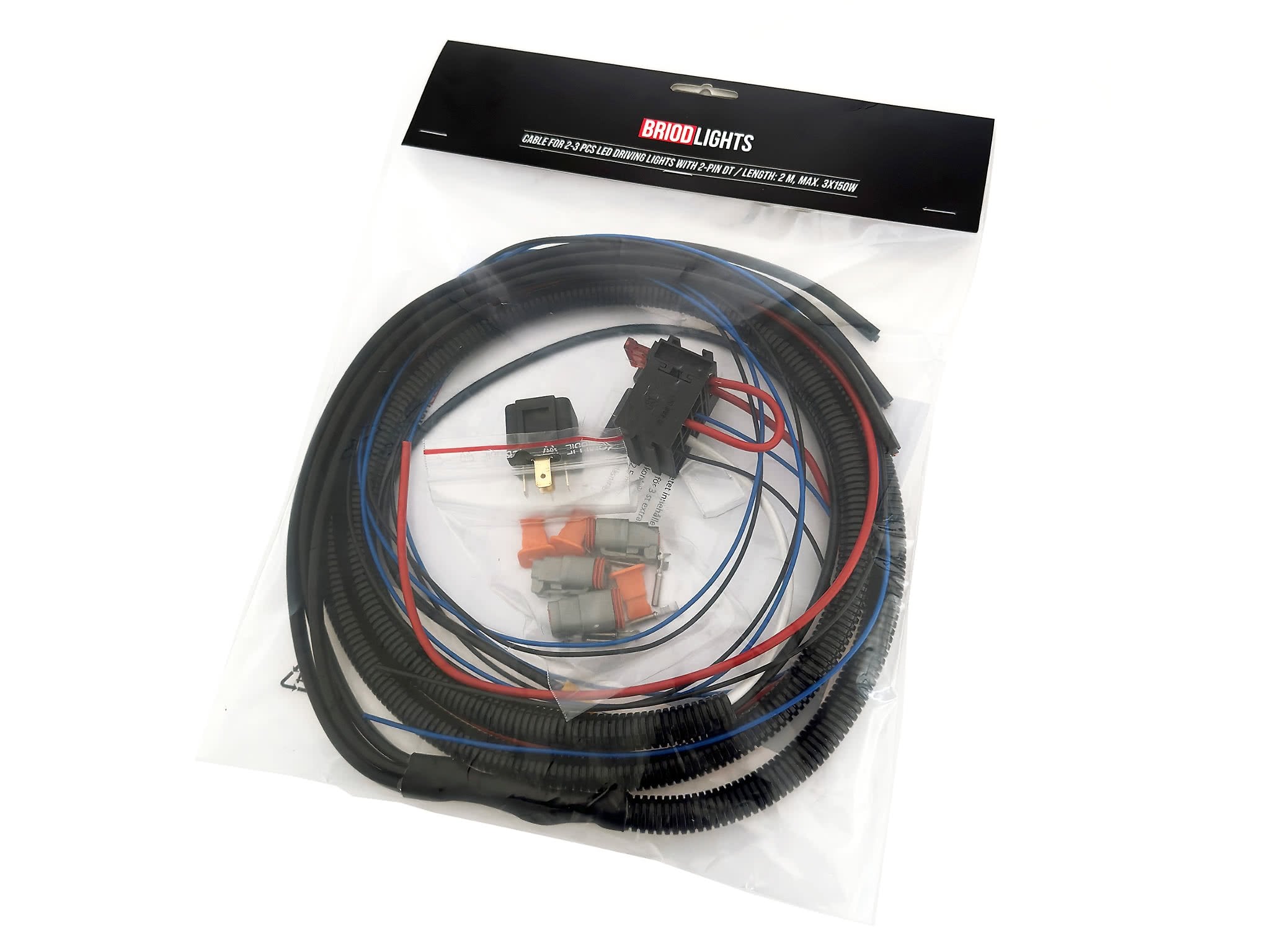 PT – BriodLights kablagepaket för 2 – 3 extraljus 12 V – närbild detaljer | Lazer