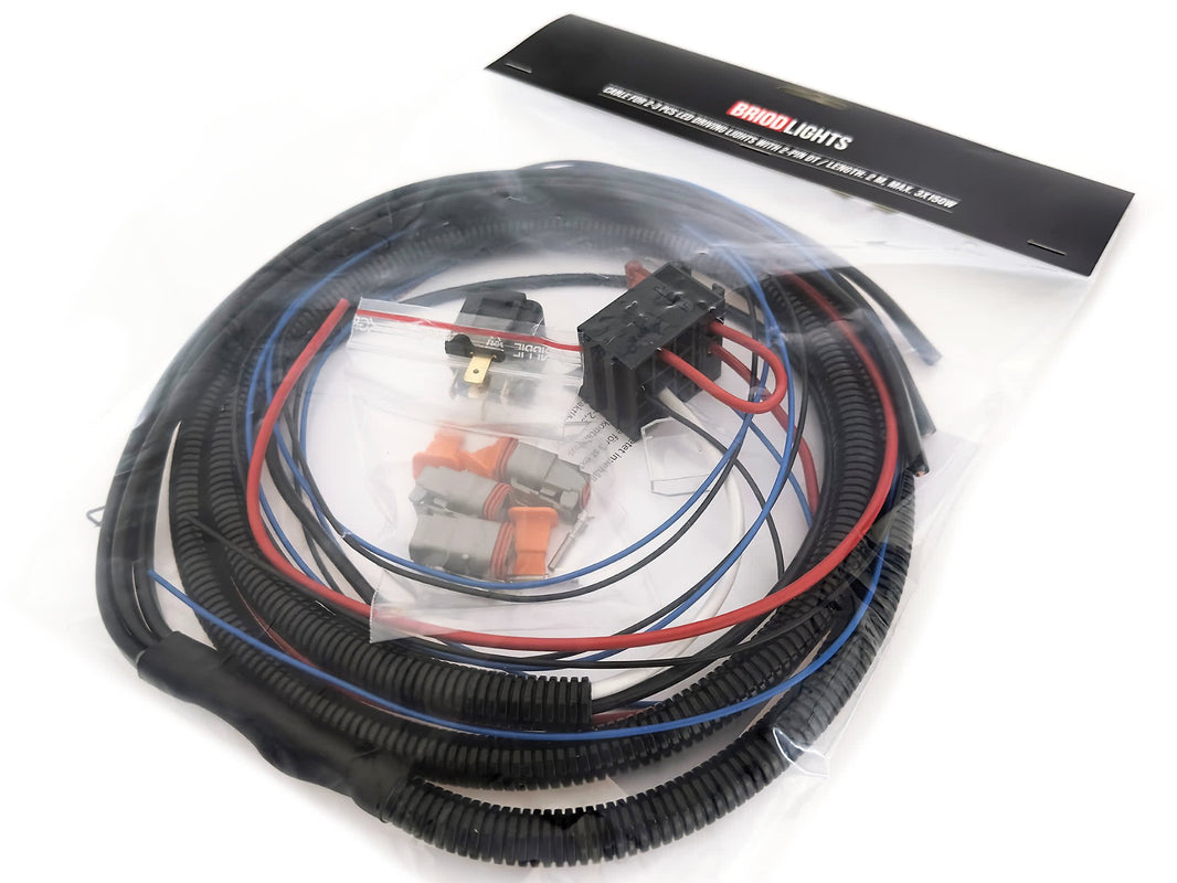 PT – BriodLights kablagepaket för 2 – 3 extraljus 12 V – produktbild framifrån | Lazer