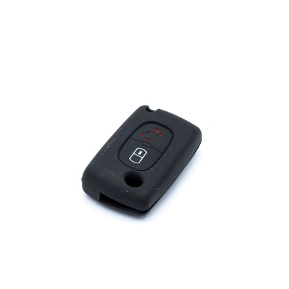 Bilnyckelskal Peugeot 207/207 CC m.fl. – Svart