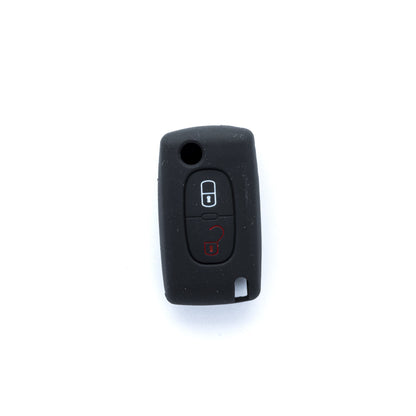 Bilnyckelskal Peugeot 207/207 CC m.fl. – Svart