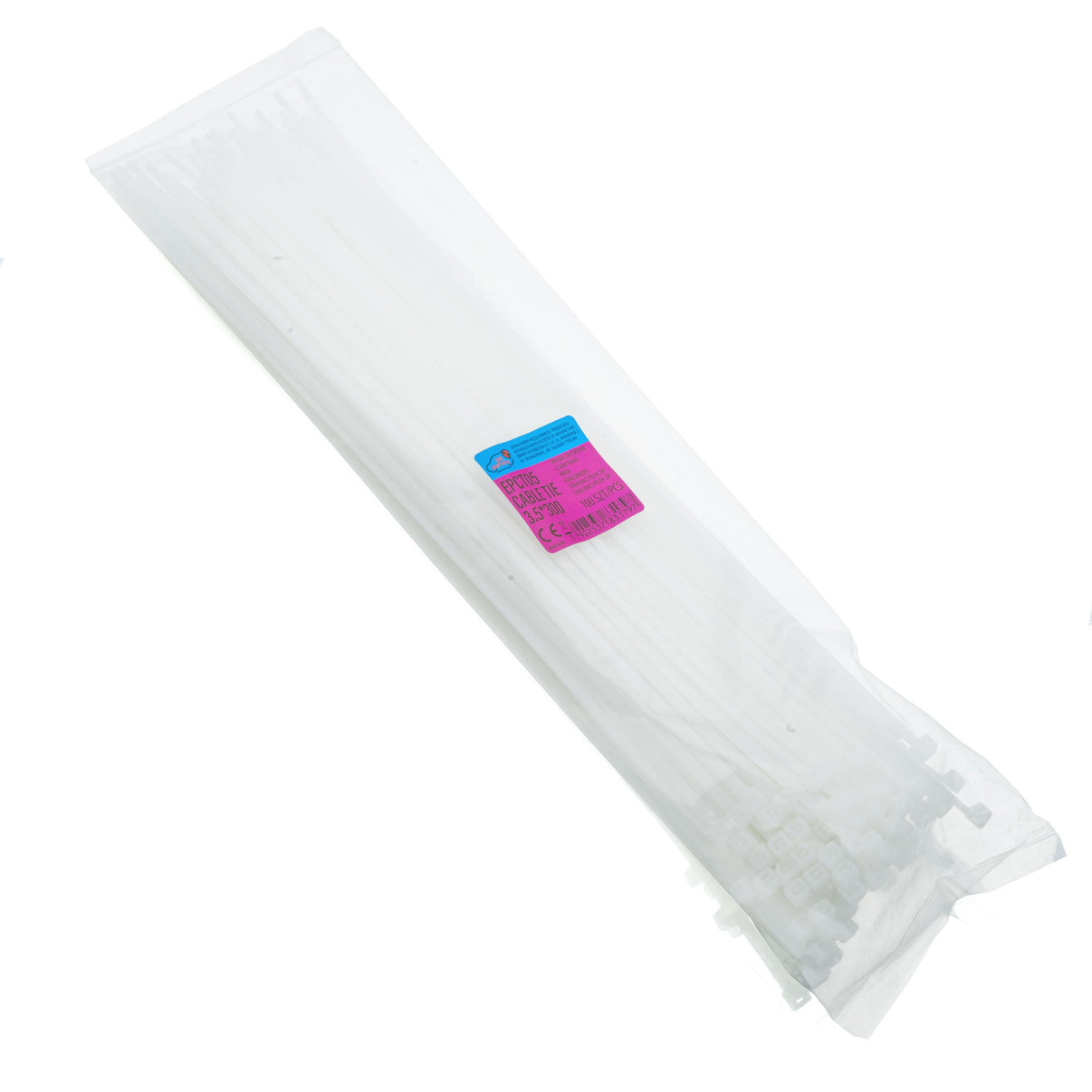 Buntband – Vit – 300 mm – 3,5 mm