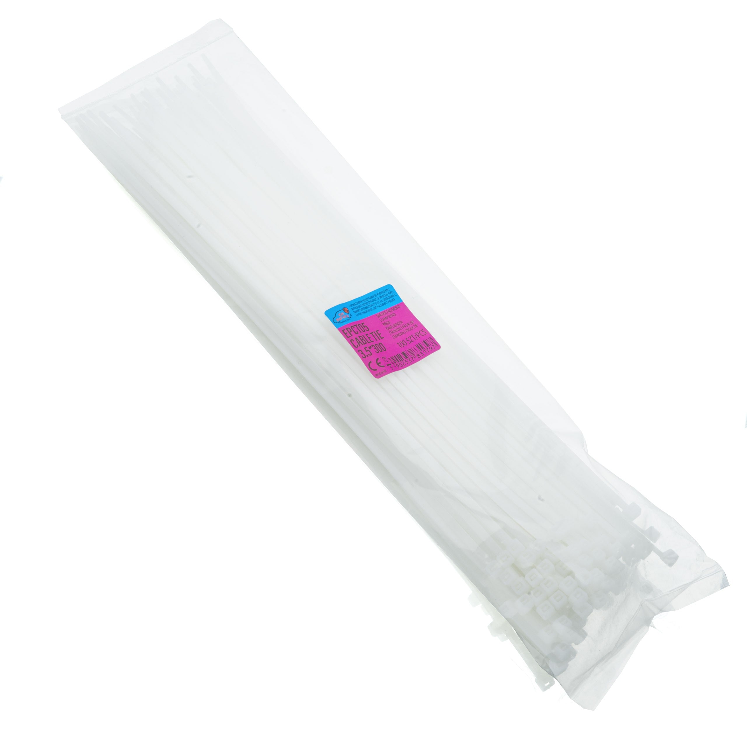 Buntband – Vit – 300 mm – 3,5 mm