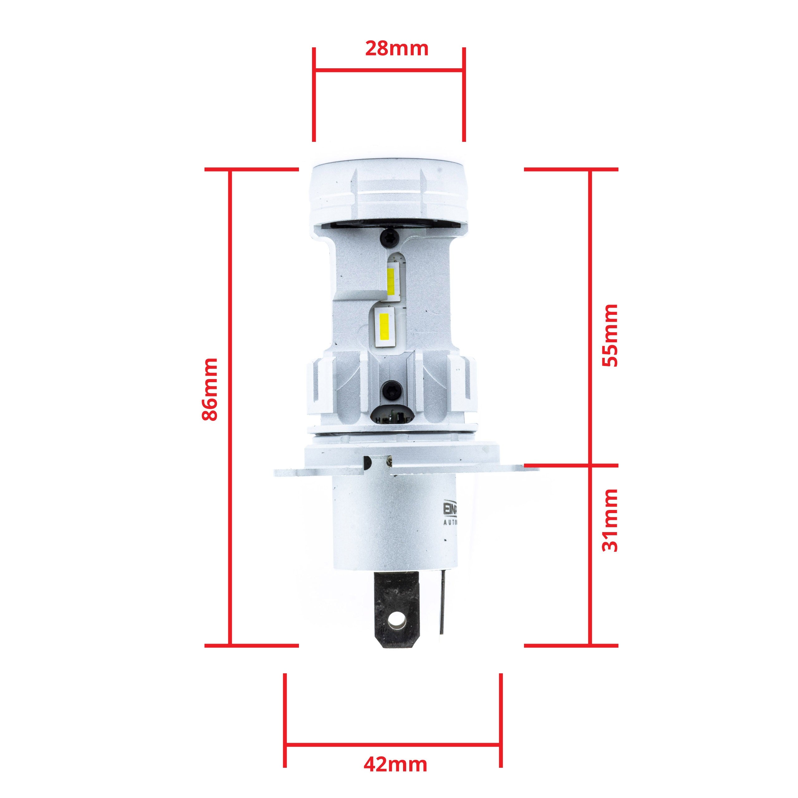 LED-konverteringssats – H4 – 6000K – 9V - 16V – P43t – 2-pack