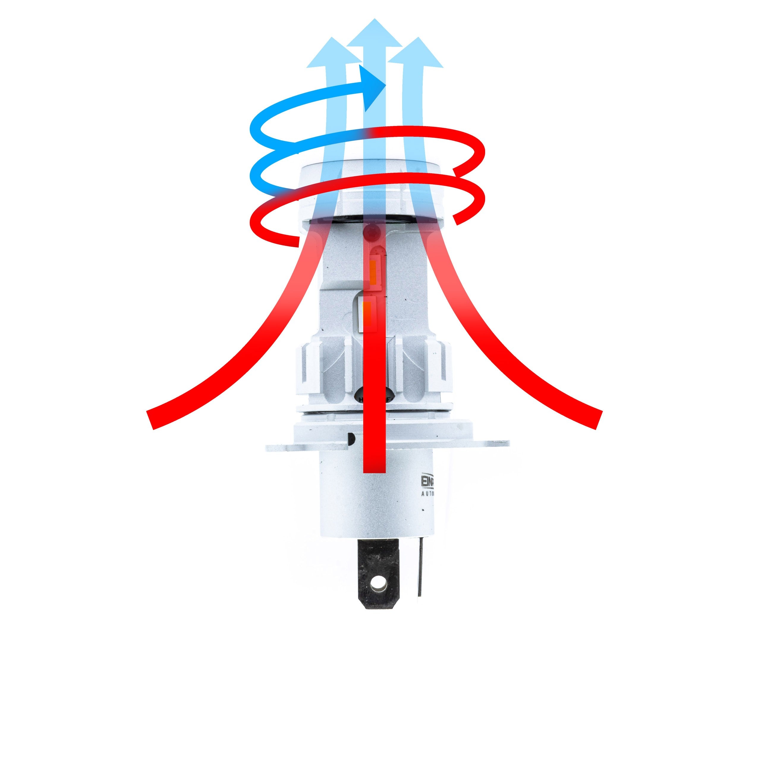 LED-konverteringssats – H4 – 6000K – 9V - 16V – P43t – 2-pack