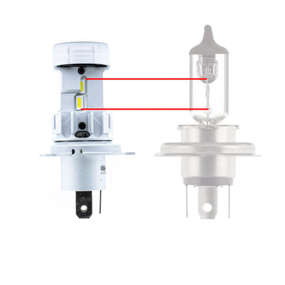 LED-konverteringssats – H4 – 6000K – 9V - 16V – P43t – 2-pack