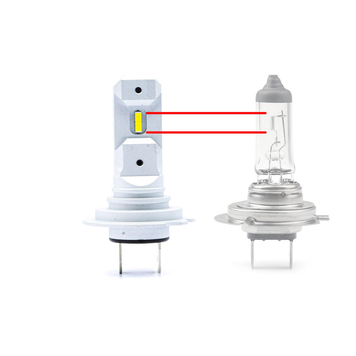 LED-konverteringssats – H7 – 6000K – 9V - 16V – PX26D – 2-pack