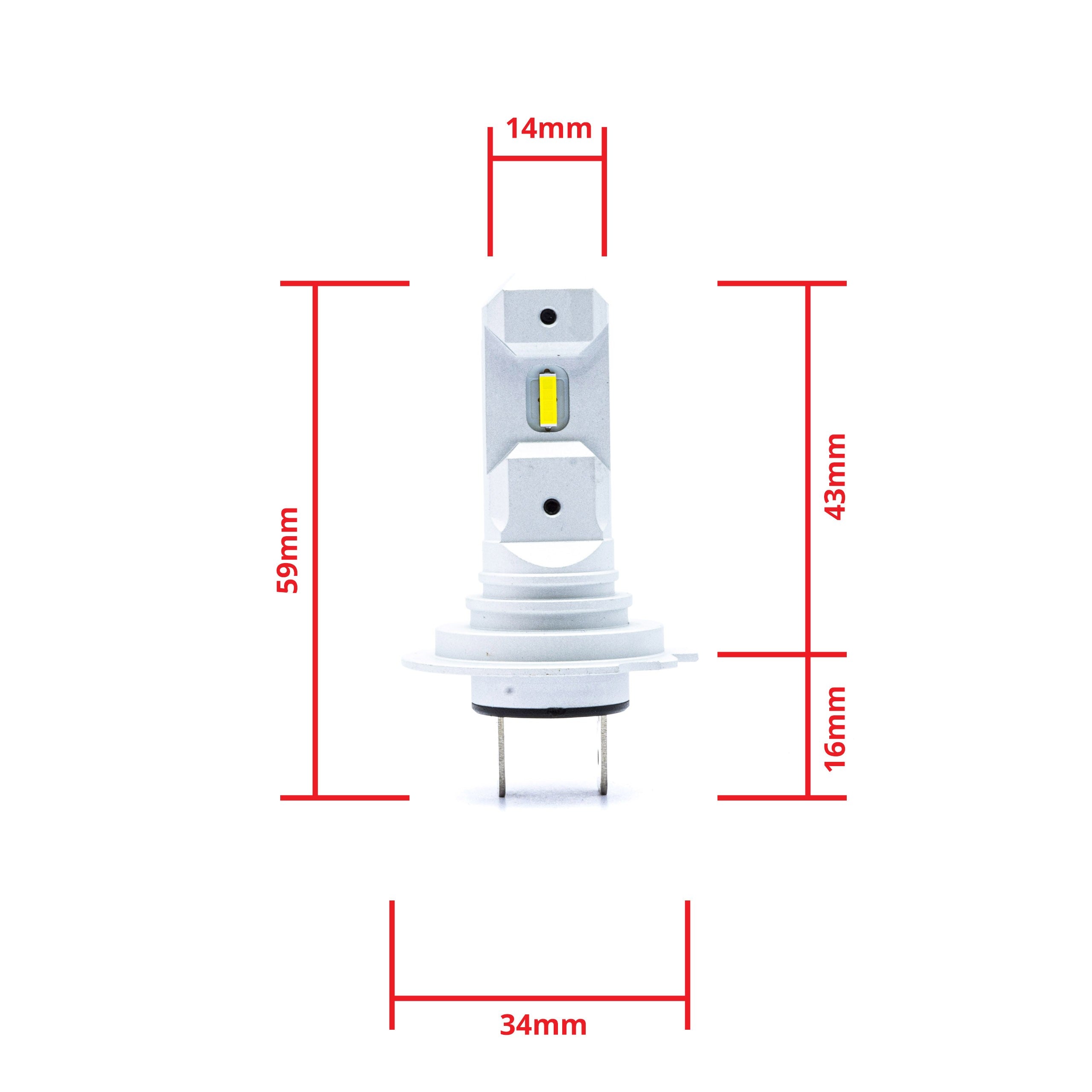 LED-konverteringssats – H7 – 6000K – 9V - 16V – PX26D – 2-pack