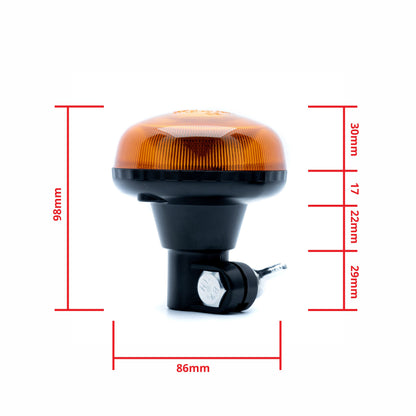 LED-varningsljus – 1700–1800K (Orange) – 54 W – 9V - 32V – 98 mm – Stift