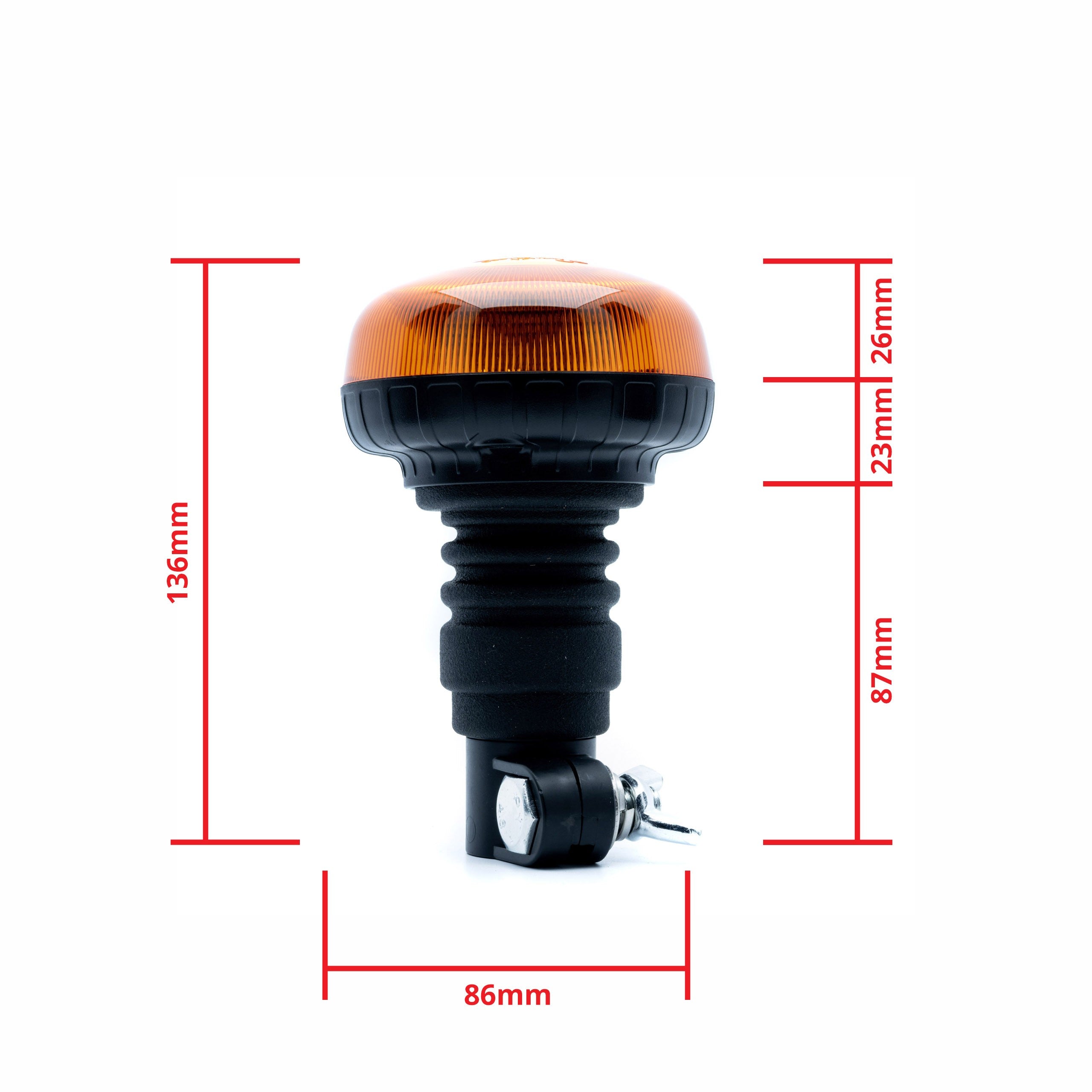 LED-varningsljus – 1700–1800K (Orange) – 54 W – 9V - 32V – 136 mm – Stift