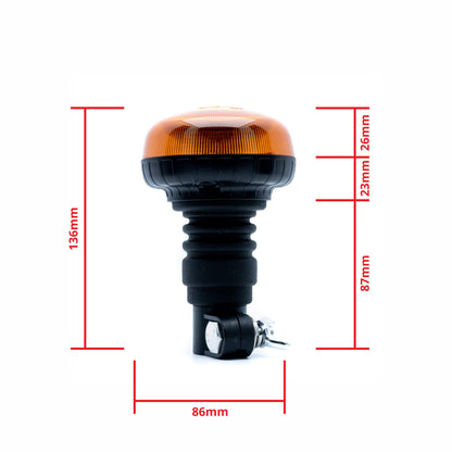 LED-varningsljus – 1700–1800K (Orange) – 54 W – 9V - 32V – 136 mm – Stift
