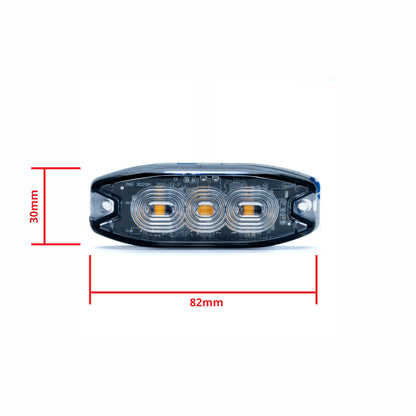 LED-varningsljus – 1700–1800K (Orange) – 9 W – 9V - 32V – 82 mm