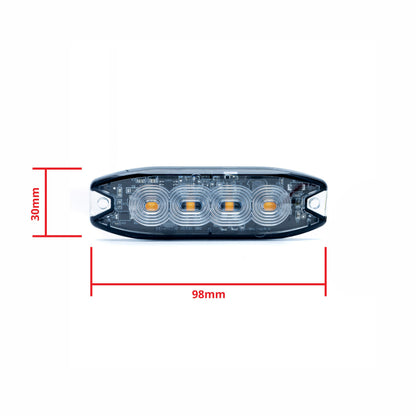 LED-varningsljus – 1700–1800K (Orange) – 12 W – 9V - 32V – 98 mm