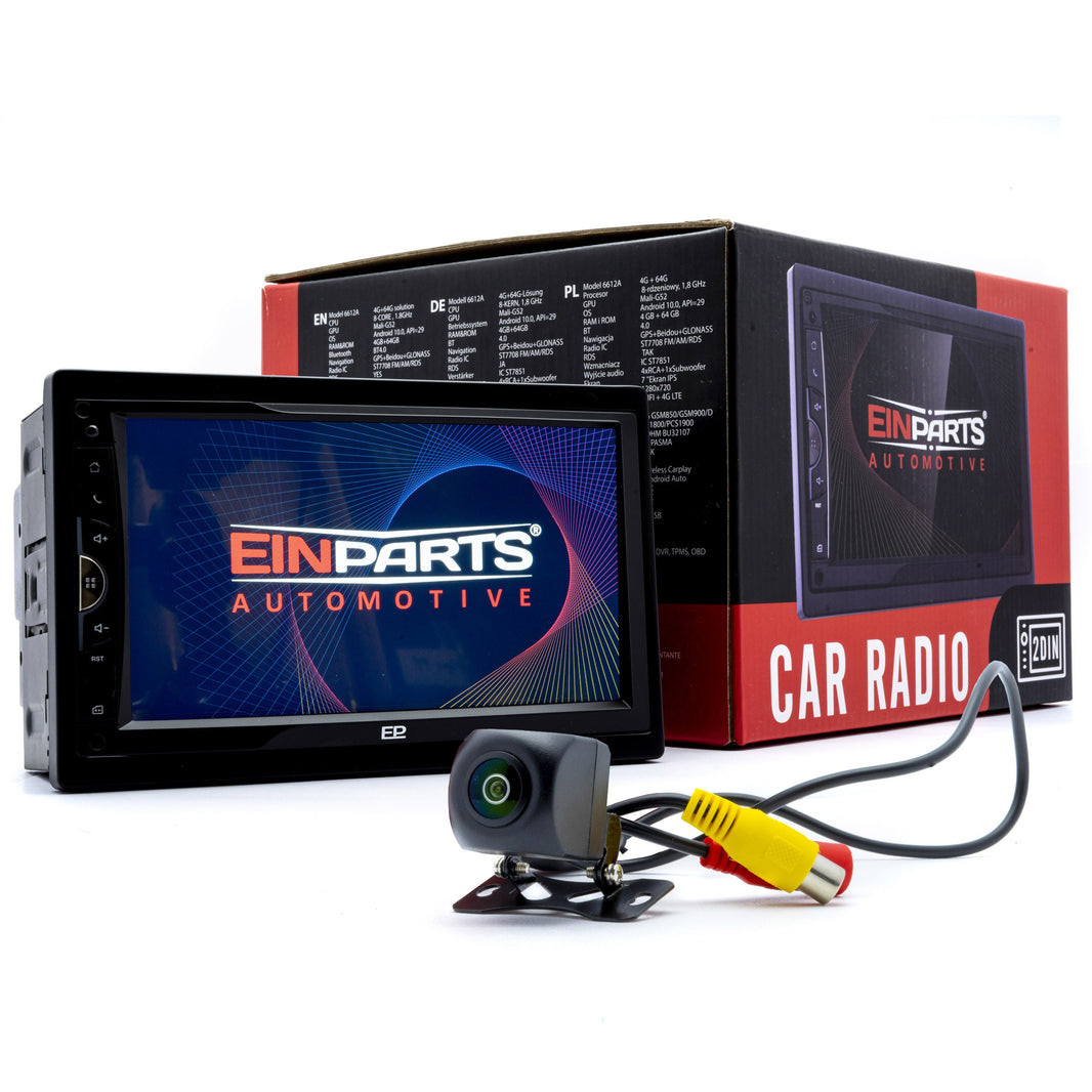 2-DIN-bilstereo – Svart – 9V - 16V