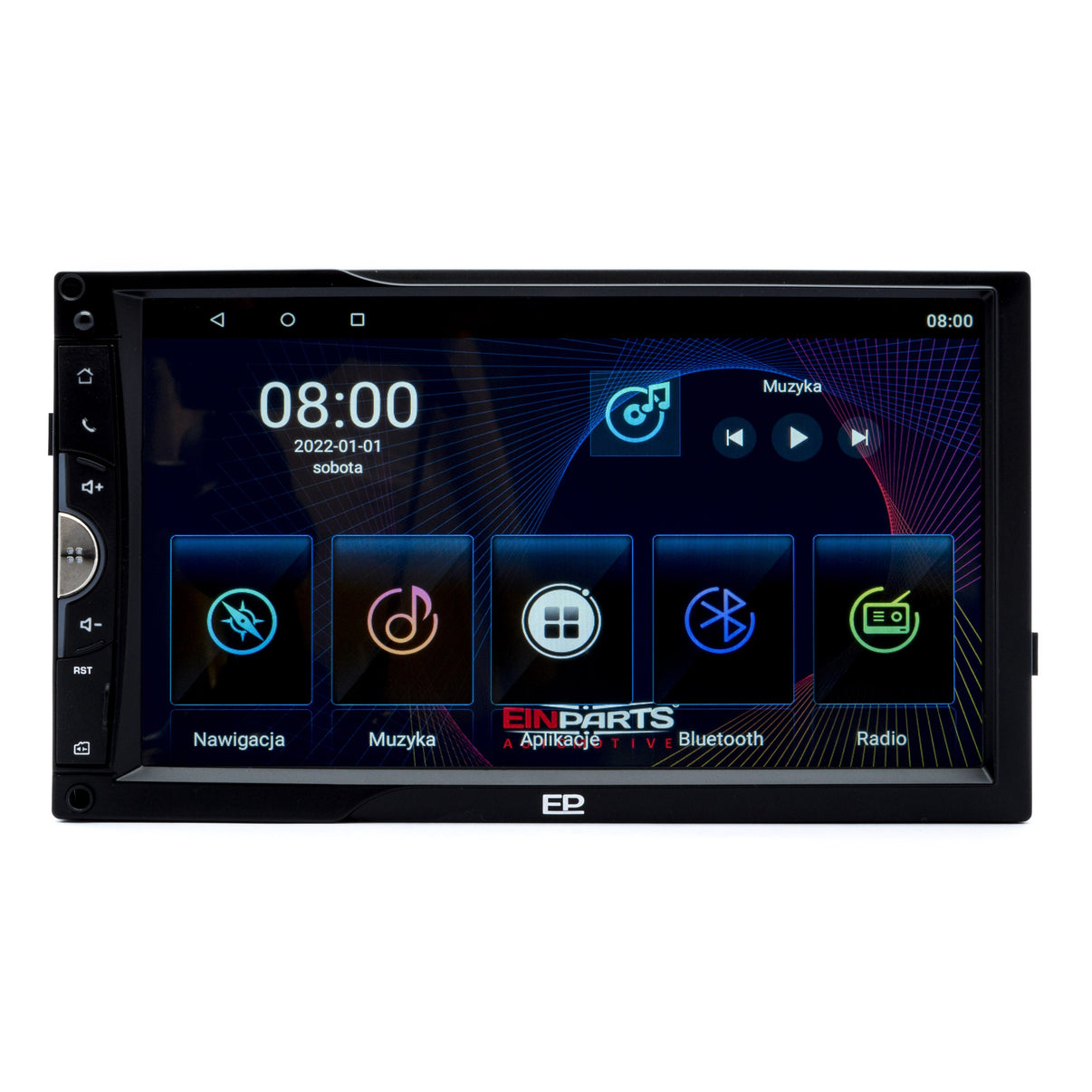 2-DIN-bilstereo – Svart – 9V - 16V